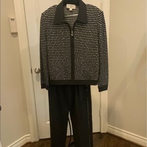 ST JOHN SPORT SWEATER JACKET AND PANTS